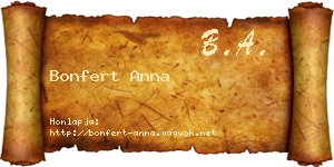 Bonfert Anna névjegykártya
